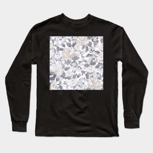 Minimal Colorful Abstract Leaf Pattern Long Sleeve T-Shirt